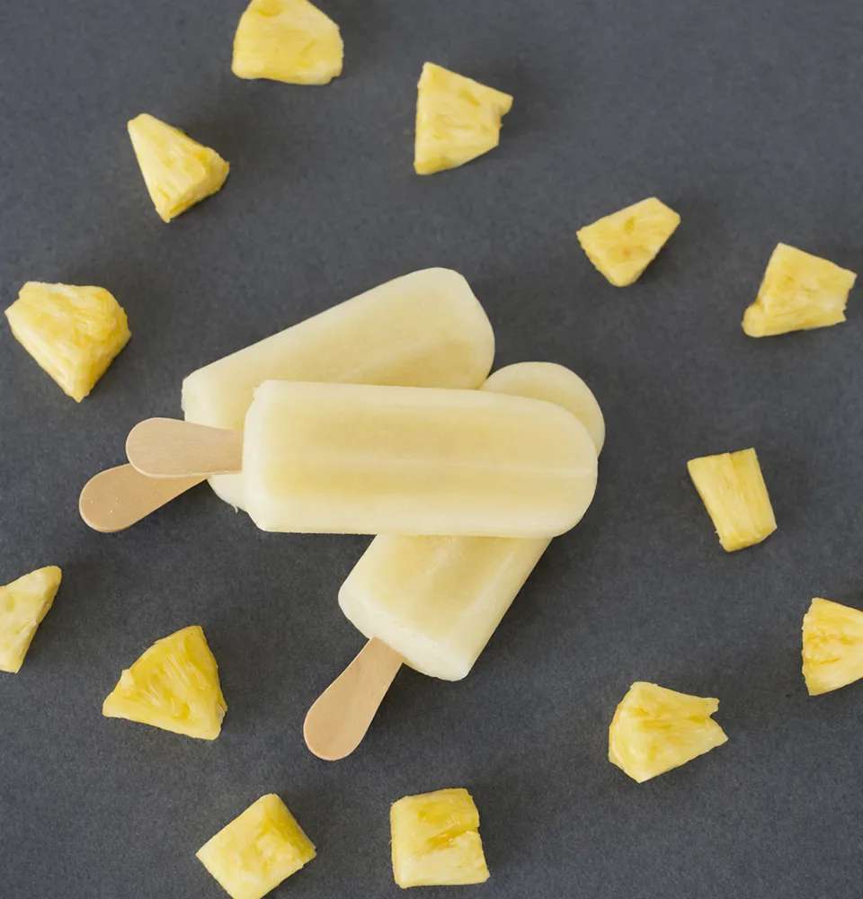 pineapple on grey background